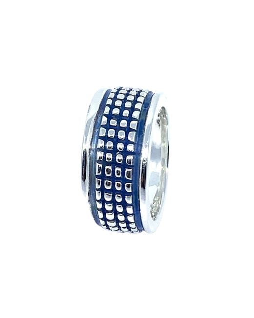 Tg-Jewellery by Tamara Gervasio Blue Crocodile Ring – Sterling With Ceramic Enamel for men