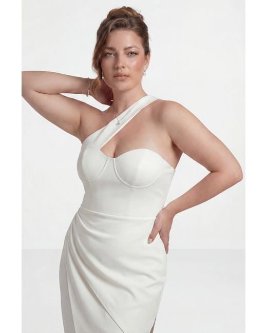 The Gt Atelier White One Shoulder Dress