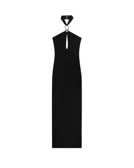 Nocturne Black Cut-Out Detail Embellished Maxi Dress