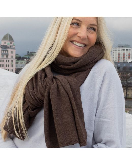 tirillm Brown Alfie Big Cashmere Scarf