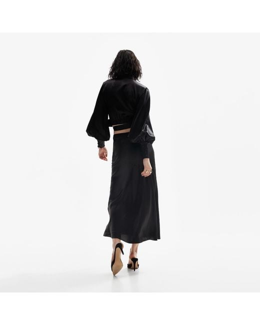 Lita Couture Black Wrap Around Blouse
