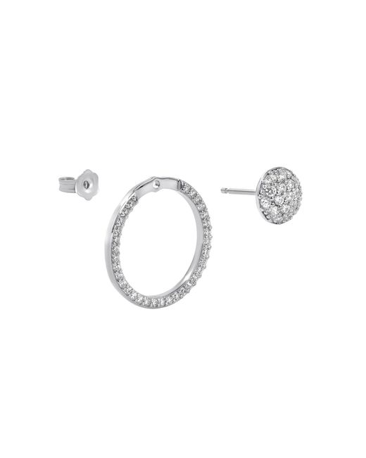 Diamonbliss Metallic Marilyn Monroe Convertible Pave Stud Earrings