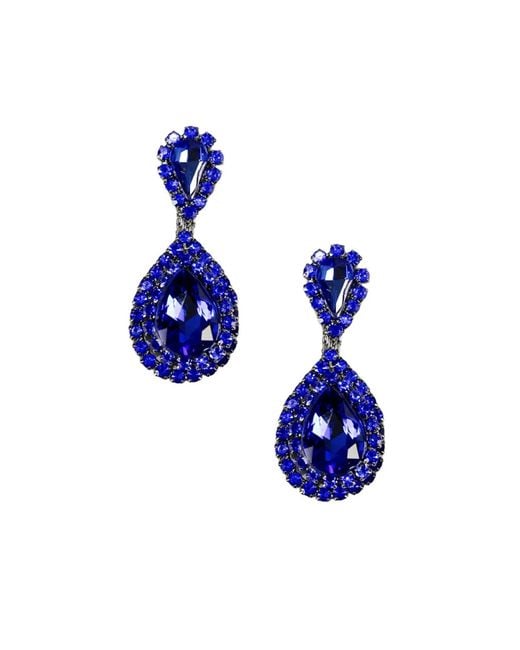 Maison De Gala Blue Nicole Crystal Drop Earring