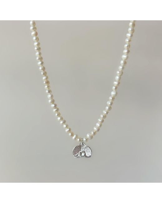 Agora Jewellery Metallic Orchid Pearl Necklace