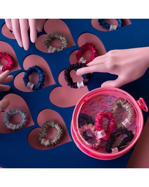 6Fiftytwo® Blue Pure Mulberry Mini Silk Scrunchies