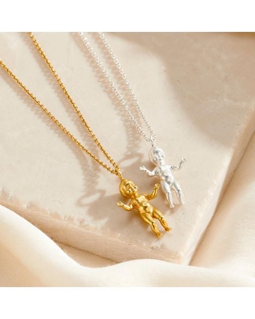 Posh Totty Designs Metallic Sterling Lucky Baby Charm Necklace