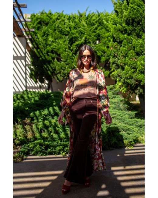 Jennafer Grace Metallic Janys Scarf Sleeve Kimono