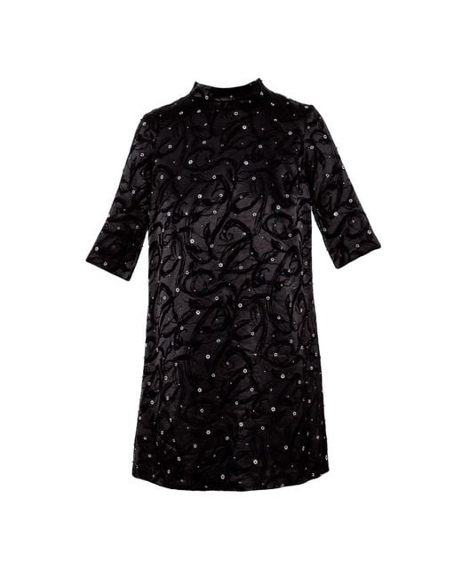 KAROLINA OZOLINSIUTE Black Julie Sequin Party Mini Dress