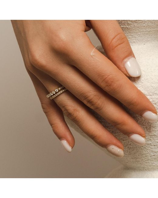 BLOOMTINE | Earth Angel HQ Metallic Illuminess Premium Vermeil Moissanite Combi Ring