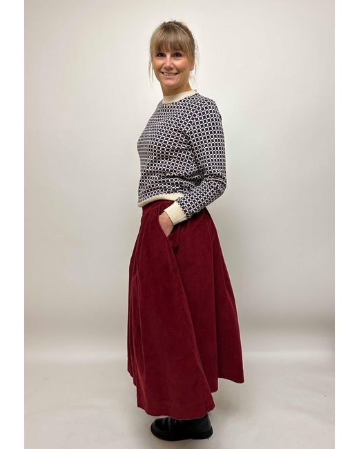 GROBUND Red Mette Skirt