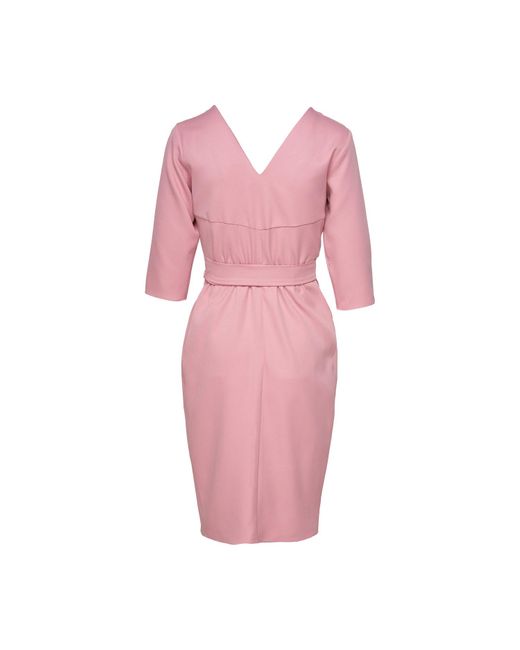 concept A trois Pink Wrap Cocktail Powder Dress