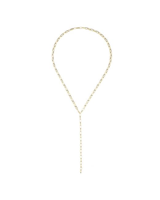 Edge Only Metallic Oval Link Necklace 60Cm 18Ct Vermeil