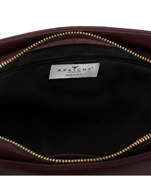 Apatchy London Purple The Rosie Burgundy Leather Bag