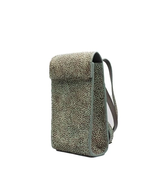 godi. Green Handmade Cow Hair Crossbody Essentials Bag – Patterned Phone Bag