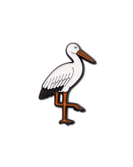 Make Heads Turn Multicolor Enamel Pin Stork