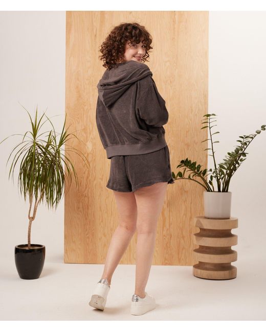 Known Supply Brown Terry Pull On Shorts
