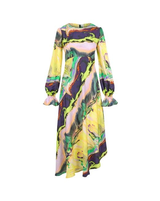 Klements Yellow Peggy Silk Dress