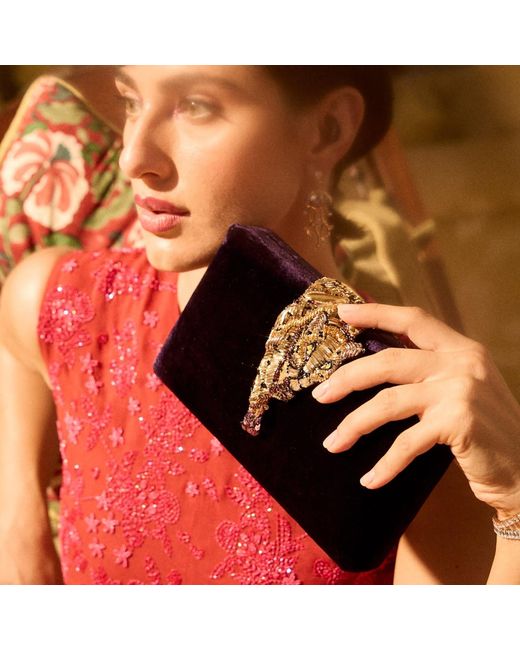 Simitri Purple Royal Raaka Clutch