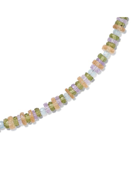 Bombyx House Metallic Pastel Multi-Gem Heishi Necklace
