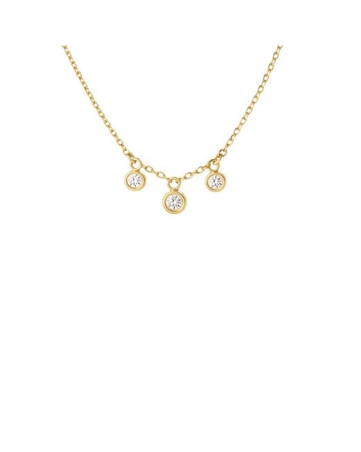 Lily Flo Jewellery Metallic Starlight Three Diamond Station Necklace