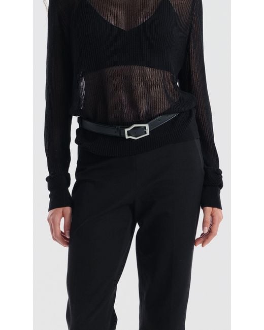 PREVU Black Karel Belt Midi
