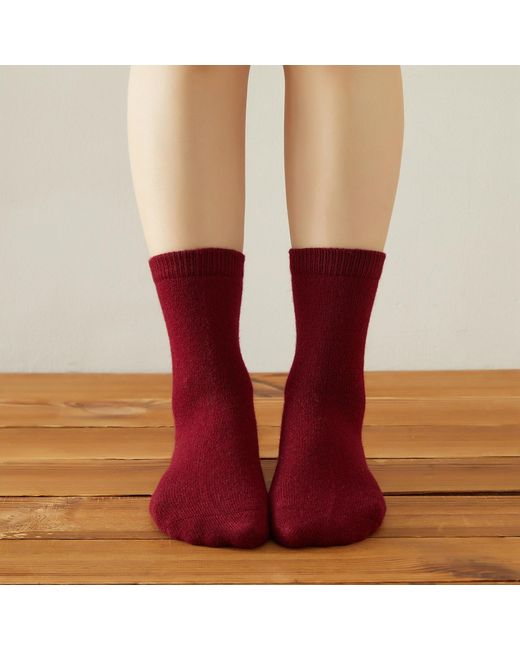 Soft Strokes Silk Purple Cashmere Quarter-Length Socks Set Of Two