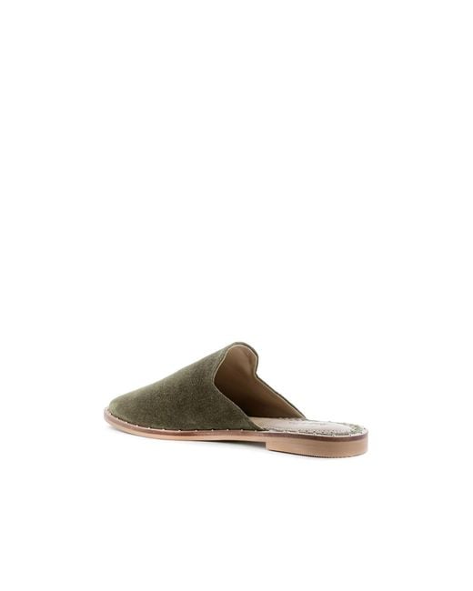 Rag & Co Green Lia Handcrafted Suede Mules