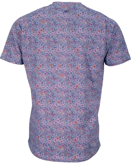 Lords of Harlech Purple Maze Flower Field V-Neck Tee for men