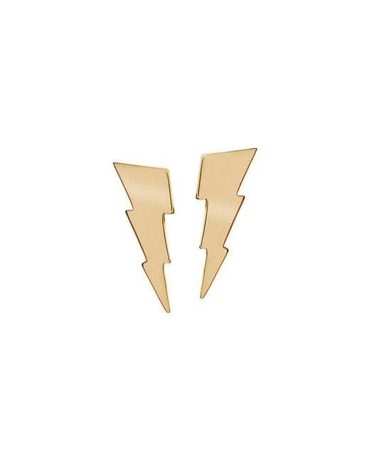 Edge Only White Triple Bolt Earrings 18Ct Vermeil