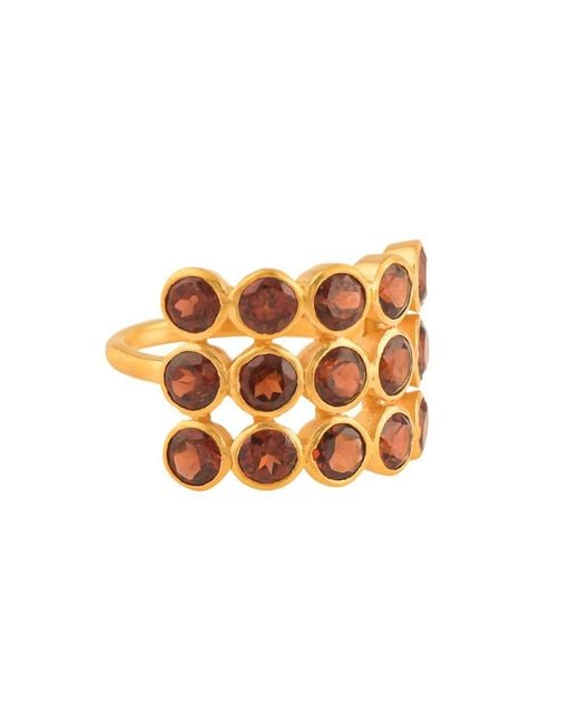 Opium Jewels Orange Jali Tier Cocktail Ring