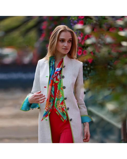 Beatrice von Tresckow Natural Neutrals Oatmeal Linen Cavalier Jacket