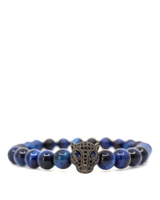 Shar Oke Blue Tiger's & Eyed Jaguar Bracelet for men