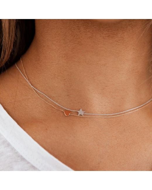 Maya Brenner Metallic 14K Asymmetrical Letter Necklace