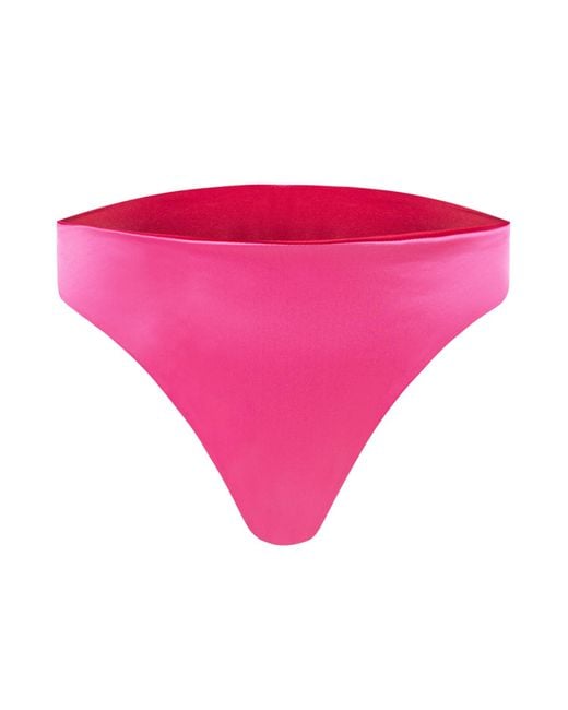 Ekcentrik Pink French Kiss Satin High Waist Briefs