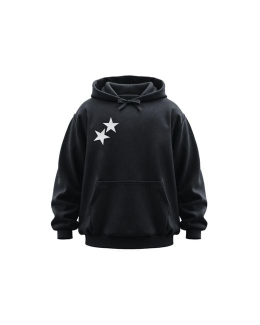 Aura & Co Black Brooklyn Glitter Star Hoodie