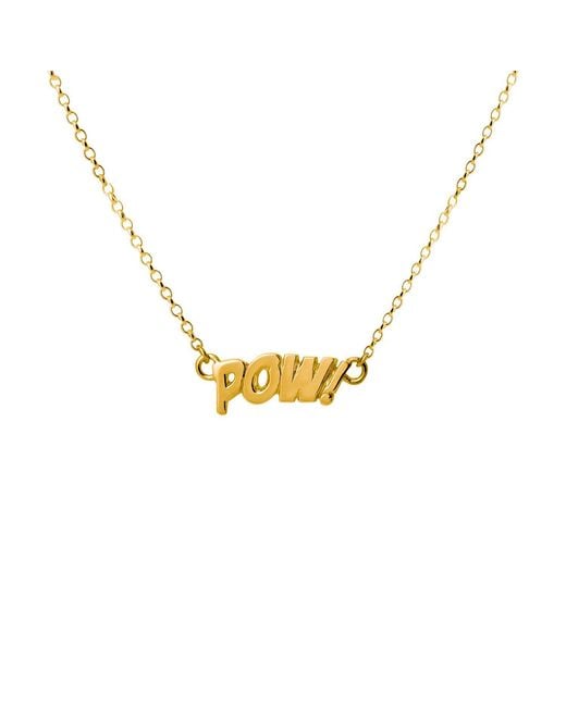 Edge Only Metallic Mini Pow! Letters Necklace 18Ct Vermeil