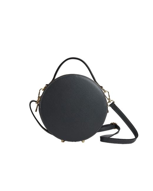 Betsy & Floss Black Rome Round Circle Crossbody Bag
