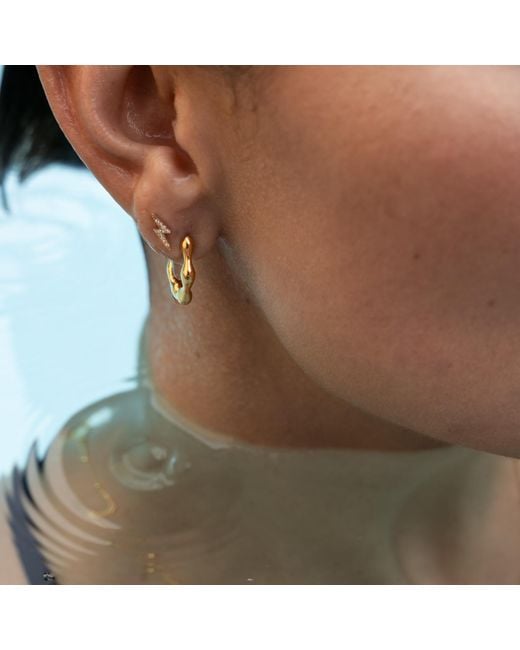Dower & Hall Metallic Waterfall Huggie Hoops