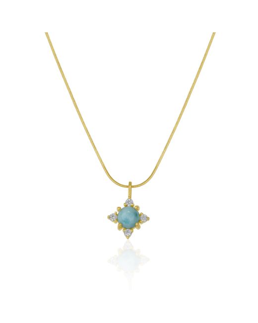 Spero London Metallic Moonstone Sterling Pendant Necklace With Fine Italian Chain