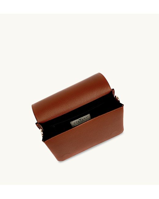Apatchy London Brown The Newbury Tan Leather Crossbody Bag