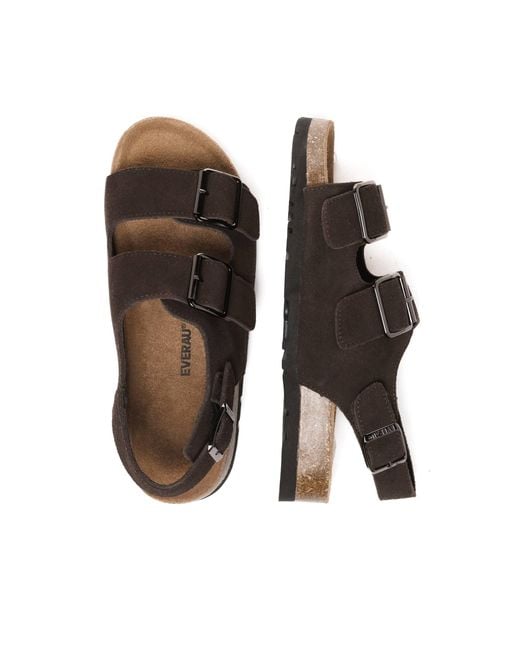 EverAu Australia Brown Flame Leather Sandals