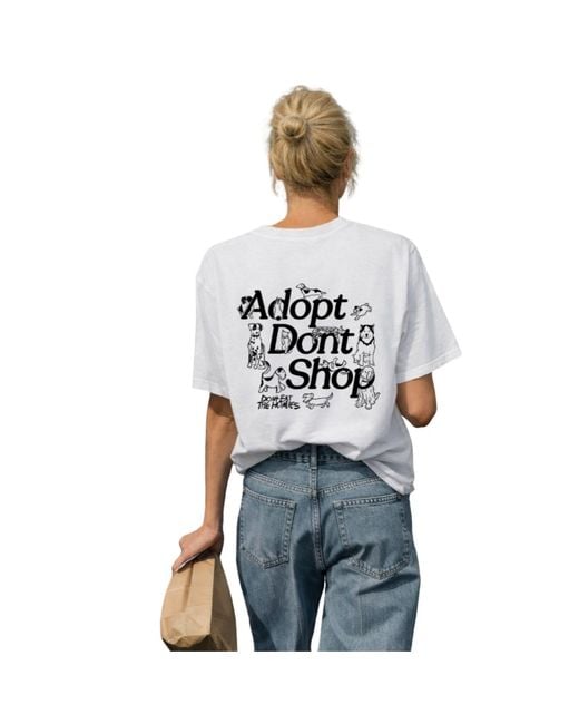 Dont Eat the Homies White Adopt Dont Shop Tee for men