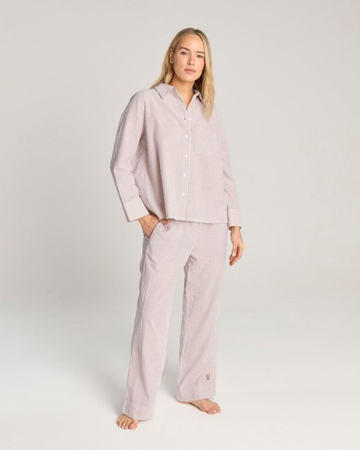 Nudea Pink Seersucker Boxy Shirt
