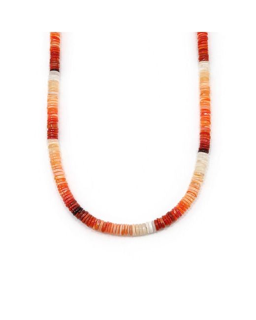 Mineralgems•Studio Red Fire Opal Necklace for men