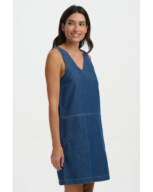 Sugarhill Blue Cecil Tunic Dress Mid Denim