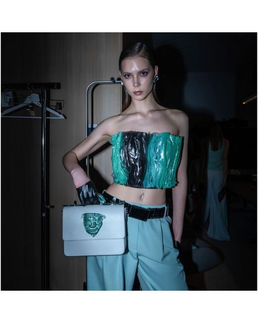 Laura Daili Green Reclaimed Layers Corset