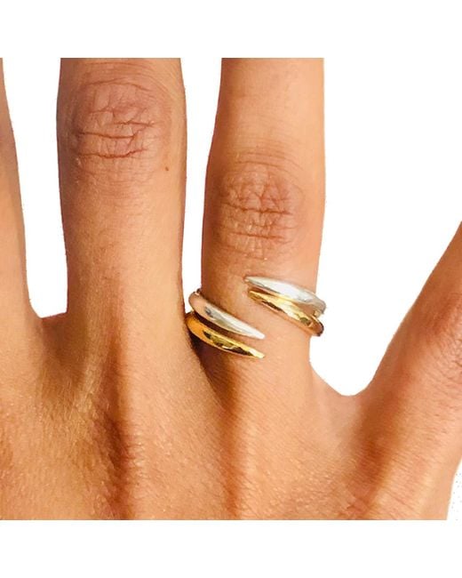 Aki Roc Jewelry Metallic The Hug Ring -Sterling