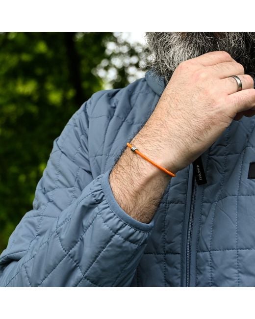 Harbour Uk Orange Iron Flow Steel Rope Bracelet for men