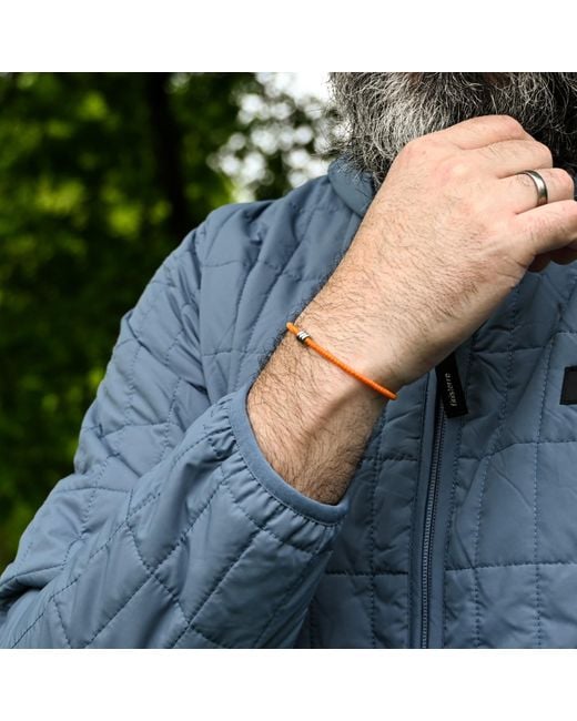 Harbour UK Bracelets Minimalist Orange Rope & Steel. Iron Flow Bracelet for men