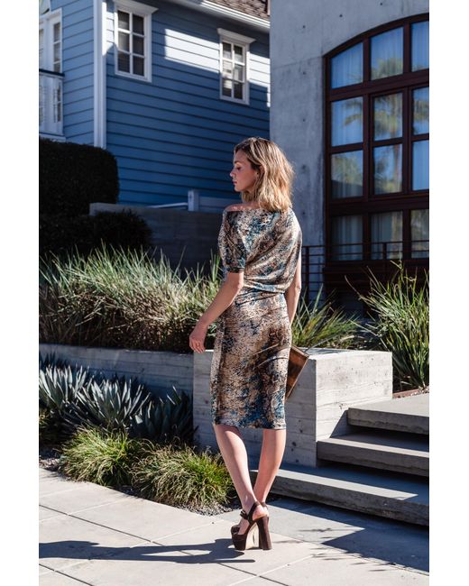 Jennafer Grace Green Viper Angle Dress